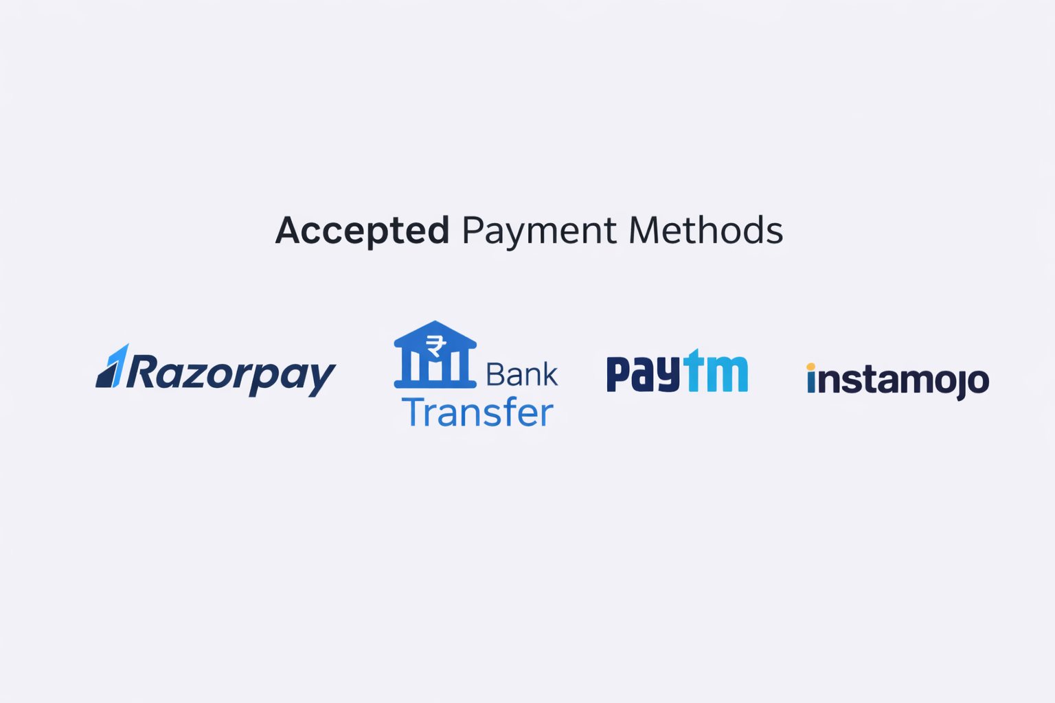 Accepted payment methods
